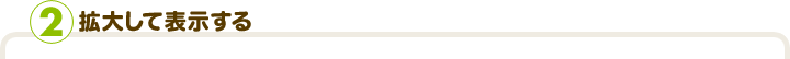拡大して表示する
