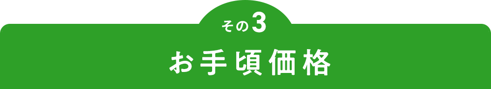 その3 お手頃価格