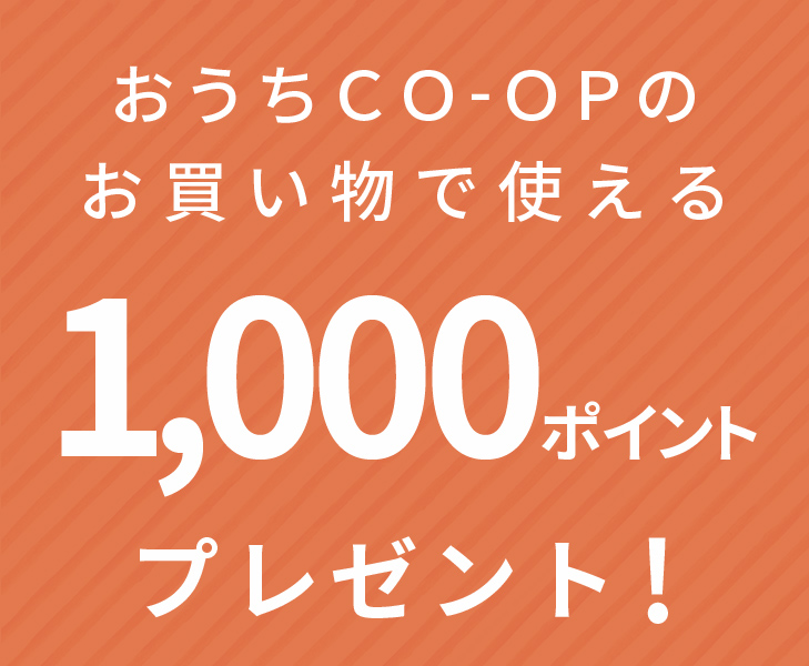 おうちCO-OPのお買い物で使えるポイント1,000ポイント